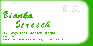 bianka streich business card